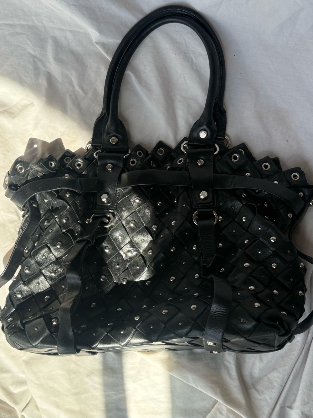 Francesco Biasia woven leather tote bag